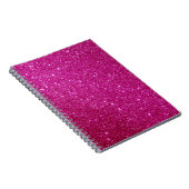 Pink Magenta-Glitzer individuell angepasst Notizblock (Rechte Seite)
