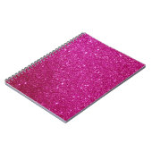Pink Magenta-Glitzer individuell angepasst Notizblock (Linke Seite)