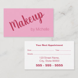 Pink Magenta Makeup Artist Appointing Card Terminkarte