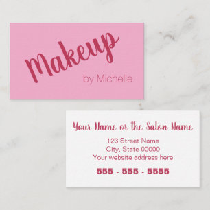 Pink Magenta Makeup Artist Business Card Visitenkarte