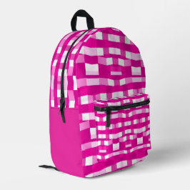 Pink Magenta Modern Geometric Block Art Bedruckter Rucksack