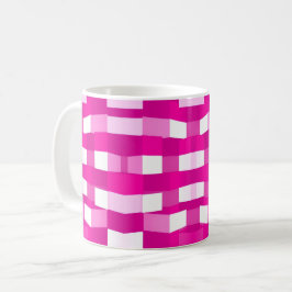 Pink Magenta Modern Geometric Block Art Kaffeetasse