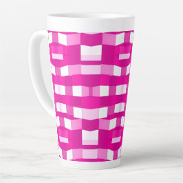 Pink Magenta Modern Geometric Block Art Milchtasse