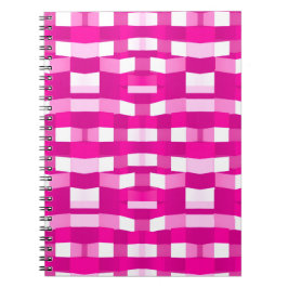 Pink Magenta Modern Geometric Block Art Notizblock
