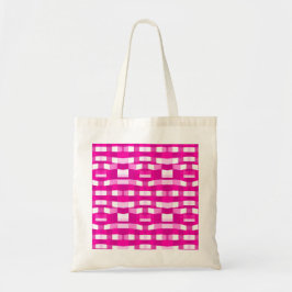 Pink Magenta Modern Geometric Block Art Tragetasche