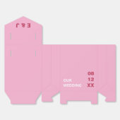 Pink Magenta Moderne Gastgeschenk Hochzeit Box Geschenkschachtel (Ungefaltet)