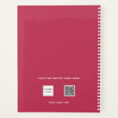 Pink magenta monogram initials 2026 planer (Rückseite)