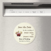 Pink Magenta Orchid Save the Date Magnet (In Situ (Geschirrspüler))