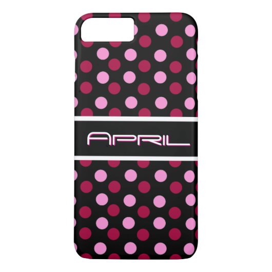 Pink magenta polka dot pattern Case-Mate iPhone hülle (Rückseite)