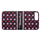 Pink magenta polka dot pattern Case-Mate iPhone hülle (Rückseite (Horizontal))