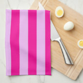 Pink & Magenta Streifen Muster Geschirrtuch (Viertel Falte)
