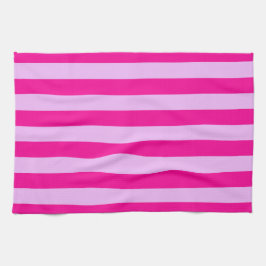 Pink & Magenta Streifen Muster Geschirrtuch