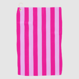 Pink & Magenta Streifen Muster Golfhandtuch