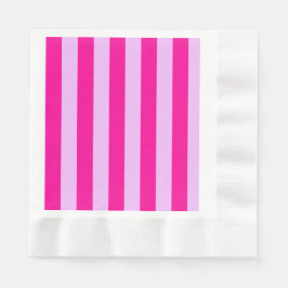 Pink & Magenta Streifen Muster Serviette