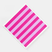 Pink & Magenta Streifen Muster Serviette (Ecke)