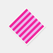 Pink & Magenta Streifen Muster Serviette (Ecke)