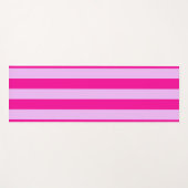 Pink & Magenta Streifen Muster Yogamatte (Vorderseite (Horizontal))