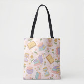 Pink Magic Books Tote Bag Girl Cute Wizard Witch Tasche (Vorderseite)