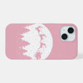Pink Magic Christmas iPhone 15 Hülle (Rückseite (Horizontal))