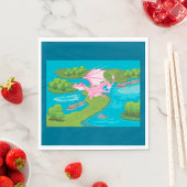 Pink Magic Dragon Fantasy Napkins Serviette