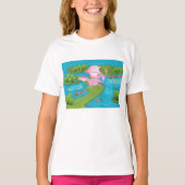 Pink Magic Dragon Fantasy T - Shirt (Vorderseite)