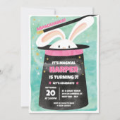 Pink Magic Geburtstagsparty Einladung (Vorderseite)