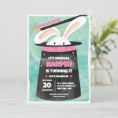 Pink Magic Geburtstagsparty Einladung (Stehend Vorderseite)