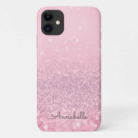 Pink Magic Glitzer Case-Mate iPhone Hülle (Rückseite)