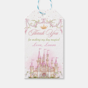 Pink Magic Princess Burg Geburtstagsgeschenk Tags Geschenkanhänger