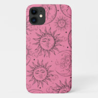 Pink Magic Vintag Celestie Sun Moon Stars