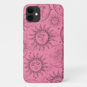 Pink Magic Vintage Celestial Sonne Mond Sterne Case-Mate iPhone Hülle