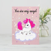 Pink Magical and funny little pony Einladung (Stehend Vorderseite)