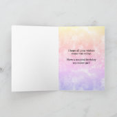 Pink Magical Fairy 4. Geburtstagskarte Karte (Innenseite)