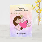 Pink Magical Fairy 5. Geburtstagskarte Karte (Gelbe Blume)