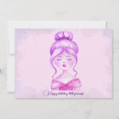 Pink Magical Fairytale Burg Party Foto Einladung (Rückseite)