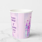 Pink Magical Fairytale Burg Party Pappbecher (Rechts)