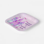 Pink Magical Fairytale Burg Party Pappteller (Gewinkelt)