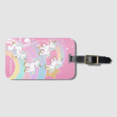 Pink Magical Rainbow 🦄 Unicorns Gepäckanhänger (Vorderseite (Horizontal))
