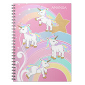 Pink Magical Rainbow 🦄 Unicorns Notizblock (Vorderseite)