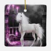 Pink Magical Unicorn Keramikornament (Rückseite)