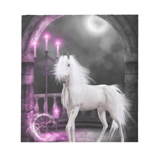 Pink Magical Unicorn Notizblock (Vorderseite)