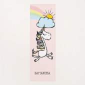 Pink Magical Yoga Unicorn Illustration Yogamatte (Vorderseite)