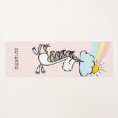 Pink Magical Yoga Unicorn Illustration Yogamatte (Vorderseite (Horizontal))