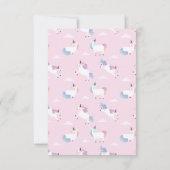 Pink Magisches Einhorn 5. Geburtstagsfeier  (Rückseite)