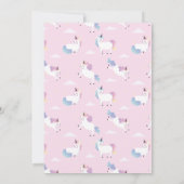Pink Magisches Einhorn 5. Geburtstagsfeier (Rückseite)