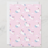 Pink Magisches Einhorn 5. Geburtstagsfeier (Rückseite)