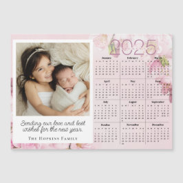 Pink Magnetic Holiday Weihnachtskarte Custom Foto Magnetkarte