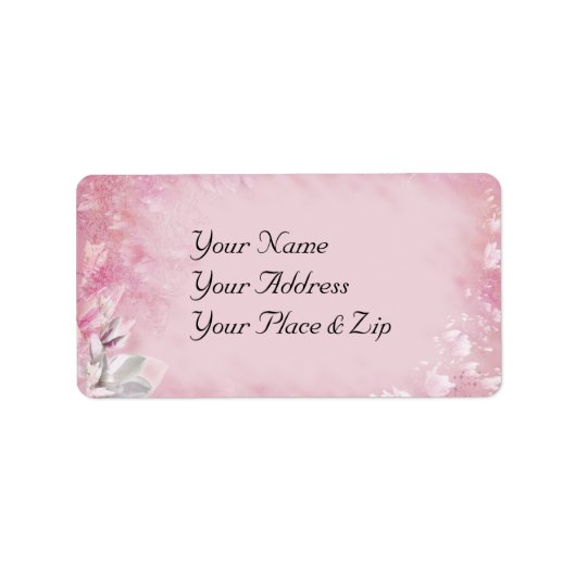 Pink Magnolia Adressaufkleber (Vorne)