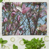 Pink Magnolia Blume Blooms Geschirrtuch (Gefaltet)