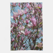 Pink Magnolia Blume Blooms Geschirrtuch (Vertikal)